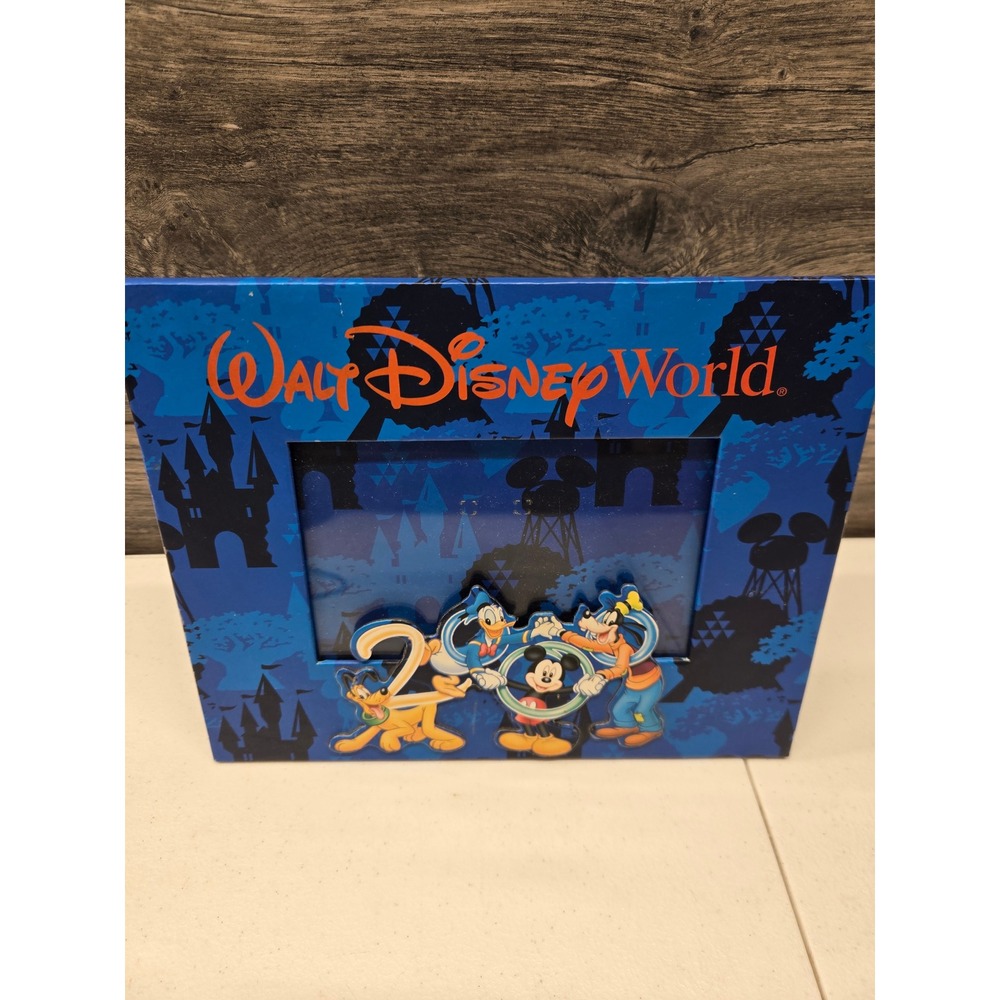 Walt Disney World 2000 Millennium Souvenir Picture Frame Mickey Donald Goofy